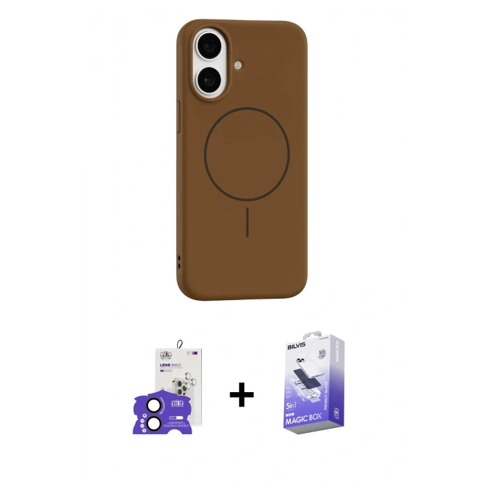 MARSİLYAN™- iPhone 17 Kılıf Yankı Form Serisi - Siyah Bilvis 5in1 5D Magic Hayalet Cam Ekran Koruyucu + Bilvis Titan Kamera Lens - SH