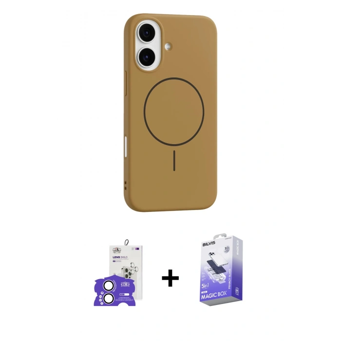 MARSİLYAN™- iPhone 17 Kılıf Yankı Form Serisi - Siyah Bilvis 5in1 5D Magic Hayalet Cam Ekran Koruyucu + Lila Bilvis Titan Kamera Lens
