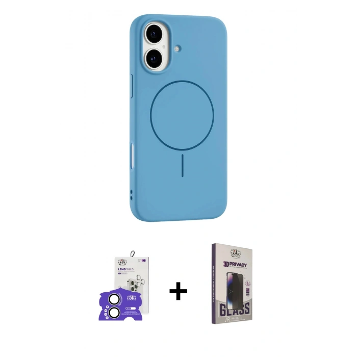 MARSİLYAN™- iPhone 17 Kılıf Yankı Form Serisi - Siyah Bilvis Hayalet Cam Ekran Koruyucu + Bilvis Titan Kamera Lens - AKYL