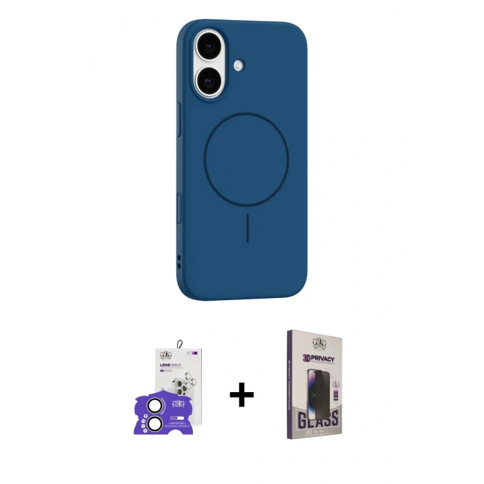 MARSİLYAN™- iPhone 17 Kılıf Yankı Form Serisi - Siyah Bilvis Hayalet Cam Ekran Koruyucu + Bilvis Titan Kamera Lens - AKYL