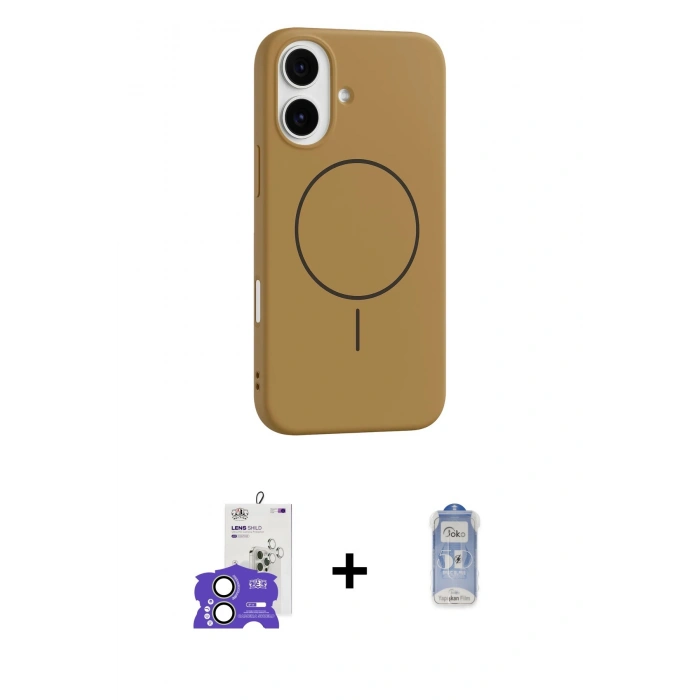 MARSİLYAN™- iPhone 17 Kılıf Yankı Form Serisi - Siyah Joko Magic 5D Cam + Bilvis Titan Kamera Lens - AKYL