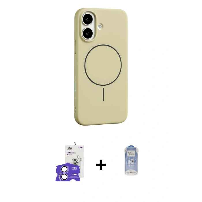 MARSİLYAN™- iPhone 17 Kılıf Yankı Form Serisi - Siyah Joko Magic 5D Cam + Bilvis Titan Kamera Lens - LA