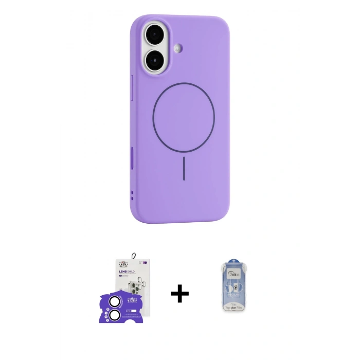 MARSİLYAN™- iPhone 17 Kılıf Yankı Form Serisi - Siyah Joko Magic 5D Cam + Bilvis Titan Kamera Lens - LA