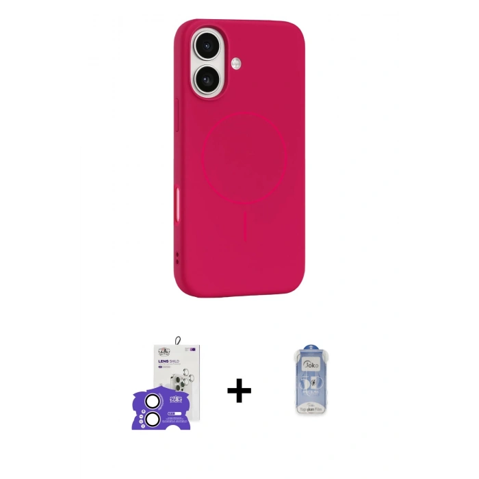 MARSİLYAN™- iPhone 17 Kılıf Yankı Form Serisi - Siyah Joko Magic 5D Cam + Bilvis Titan Kamera Lens - LA