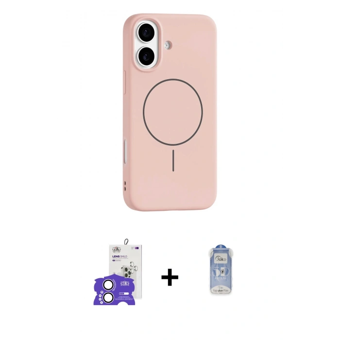 MARSİLYAN™- iPhone 17 Kılıf Yankı Form Serisi - Siyah Joko Magic 5D Cam + Bilvis Titan Kamera Lens - LA
