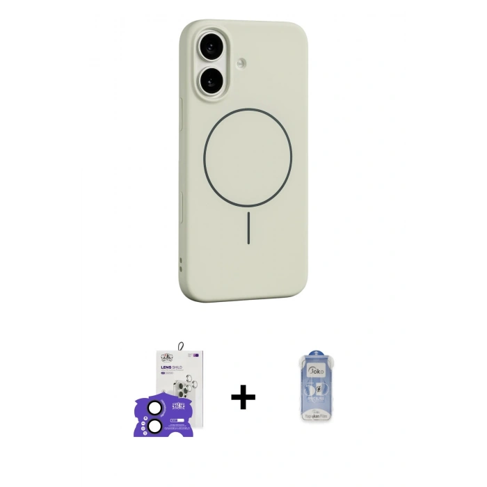 MARSİLYAN™- iPhone 17 Kılıf Yankı Form Serisi - Siyah Joko Magic 5D Cam + Bilvis Titan Kamera Lens - SH