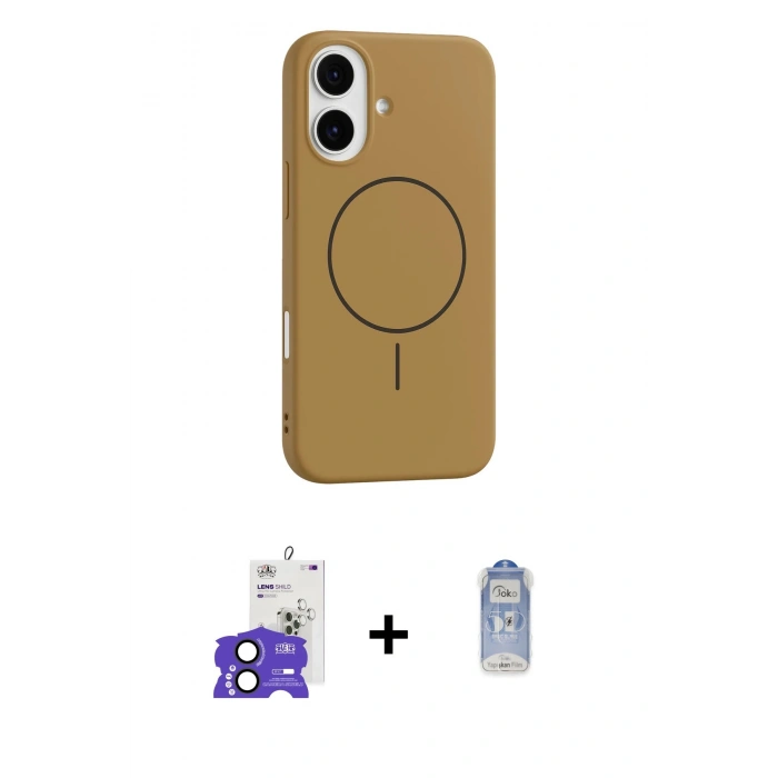 MARSİLYAN™- iPhone 17 Kılıf Yankı Form Serisi - Siyah Joko Magic 5D Cam + Bilvis Titan Kamera Lens - SH