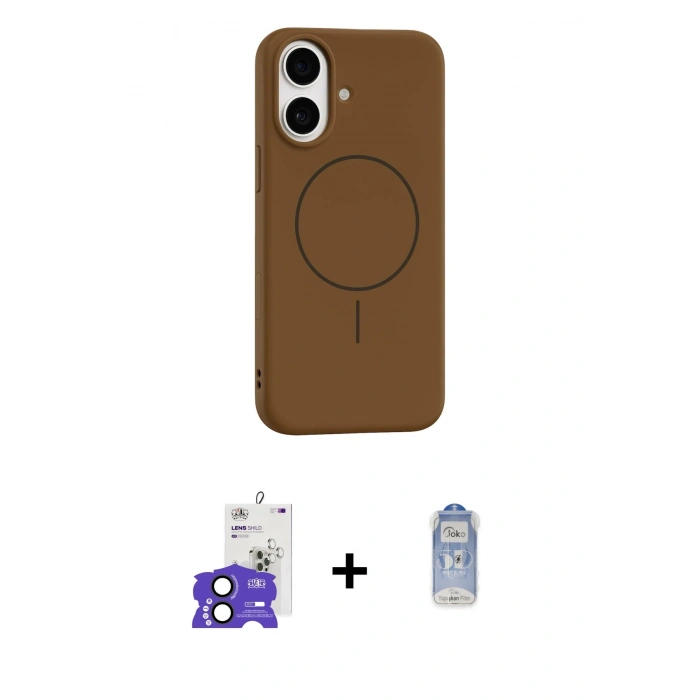 MARSİLYAN™- iPhone 17 Kılıf Yankı Form Serisi - Siyah Joko Magic 5D Cam + Bilvis Titan Kamera Lens - SH