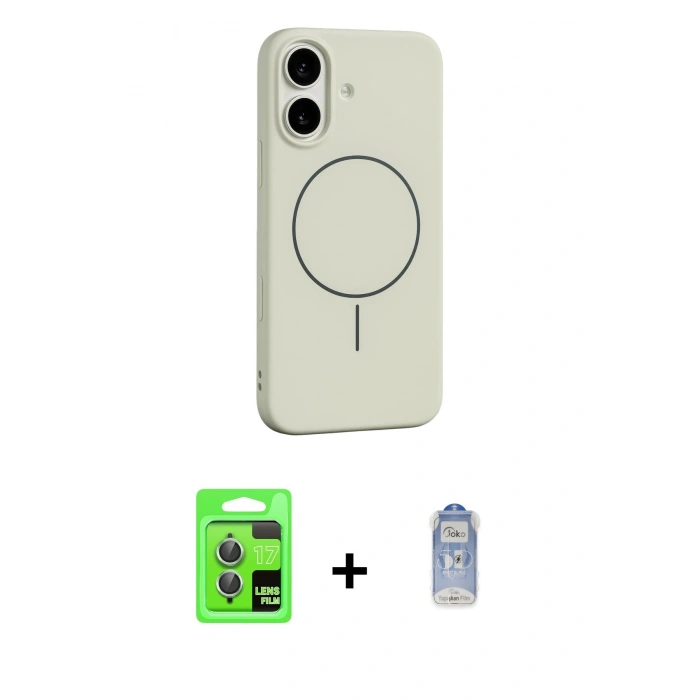 MARSİLYAN™- iPhone 17 Kılıf Yankı Form Serisi - Siyah Joko Magic 5D Cam + Raze Metal Kamera Lens - AKYL