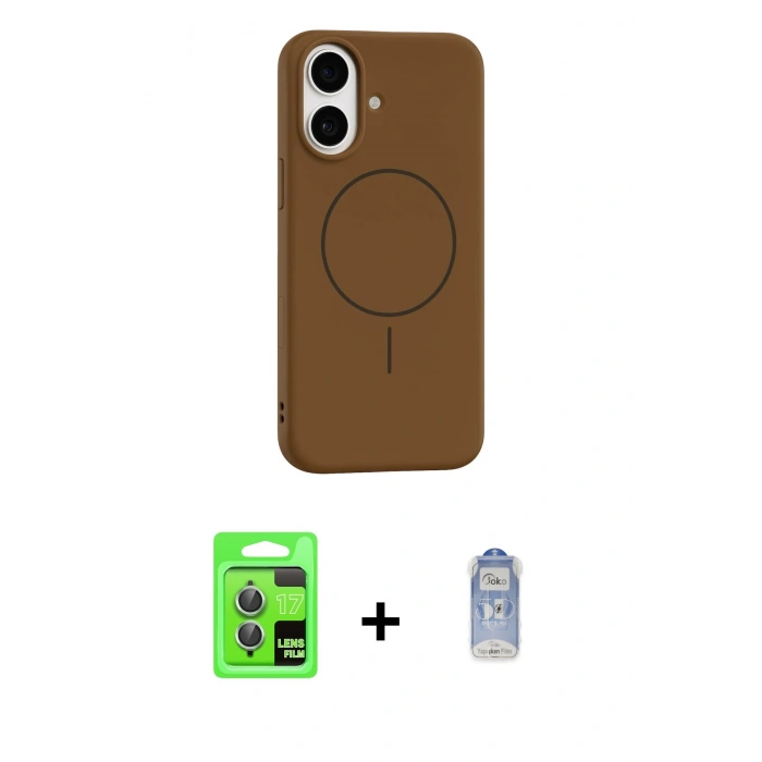MARSİLYAN™- iPhone 17 Kılıf Yankı Form Serisi - Siyah Joko Magic 5D Cam + Raze Metal Kamera Lens - AKYL