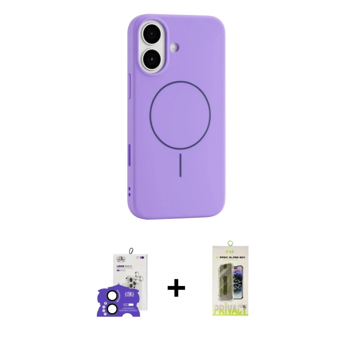 MARSİLYAN™- iPhone 17 Kılıf Yankı Form Serisi - Siyah Joko Magic 5D Hayalet Cam + Bilvis Titan Kamera Lens - SH