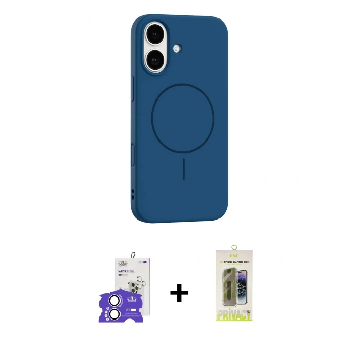 MARSİLYAN™- iPhone 17 Kılıf Yankı Form Serisi - Siyah Joko Magic 5D Hayalet Cam + Bilvis Titan Kamera Lens - GS