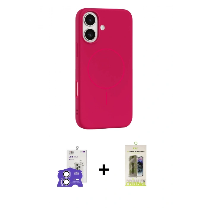MARSİLYAN™- iPhone 17 Kılıf Yankı Form Serisi - Siyah Joko Magic 5D Hayalet Cam + Bilvis Titan Kamera Lens - GS