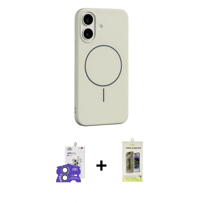 MARSİLYAN™- iPhone 17 Kılıf Yankı Form Serisi - Siyah Joko Magic 5D Hayalet Cam + Bilvis Titan Kamera Lens - AKYL