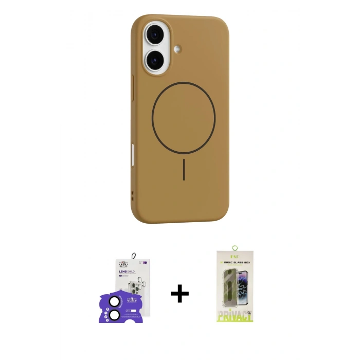 MARSİLYAN™- iPhone 17 Kılıf Yankı Form Serisi - Siyah Joko Magic 5D Hayalet Cam + Bilvis Titan Kamera Lens - SH