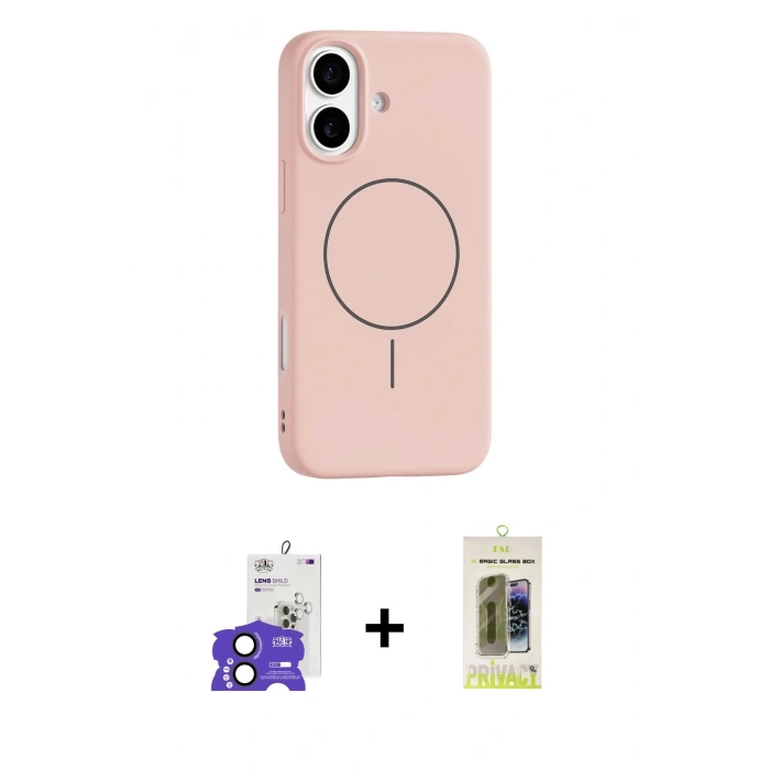 MARSİLYAN™- iPhone 17 Kılıf Yankı Form Serisi - Siyah Joko Magic 5D Hayalet Cam + Bilvis Titan Kamera Lens - SH