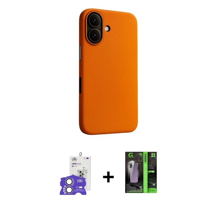 MARSİLYAN™- iPhone 17 Kılıf Zirve Modern Prime - Şeffaf 360 Full Body Arka Koruyucu + Bilvis Titan Kamera Lens - GS