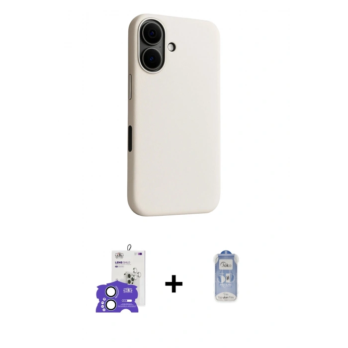 MARSİLYAN™- iPhone 17 Kılıf Zirve Modern Prime - Siyah Joko Magic 5D Cam + Bilvis Titan Kamera Lens - AKMI