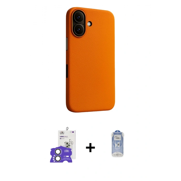 MARSİLYAN™- iPhone 17 Kılıf Zirve Modern Prime - Siyah Joko Magic 5D Cam + Bilvis Titan Kamera Lens - AKYL