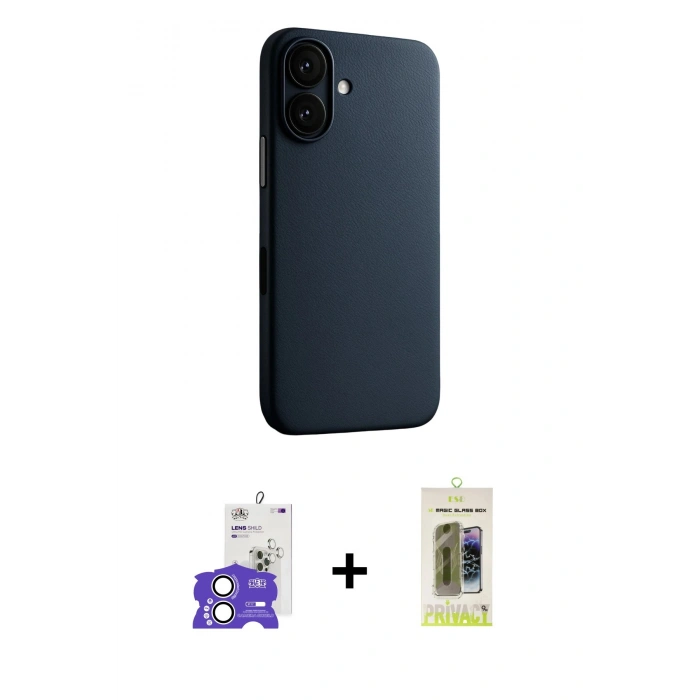 MARSİLYAN™- iPhone 17 Kılıf Zirve Modern Prime - Siyah Joko Magic 5D Hayalet Cam + Bilvis Titan Kamera Lens - GS