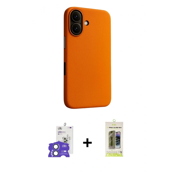 MARSİLYAN™- iPhone 17 Kılıf Zirve Modern Prime - Siyah Joko Magic 5D Hayalet Cam + Bilvis Titan Kamera Lens - AKMI