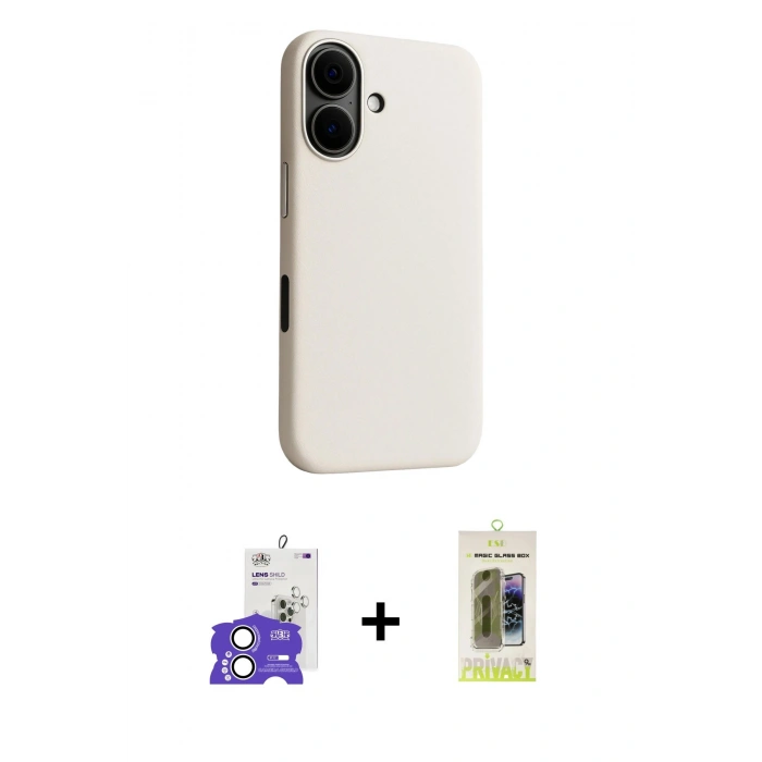 MARSİLYAN™- iPhone 17 Kılıf Zirve Modern Prime - Siyah Joko Magic 5D Hayalet Cam + Bilvis Titan Kamera Lens - GS