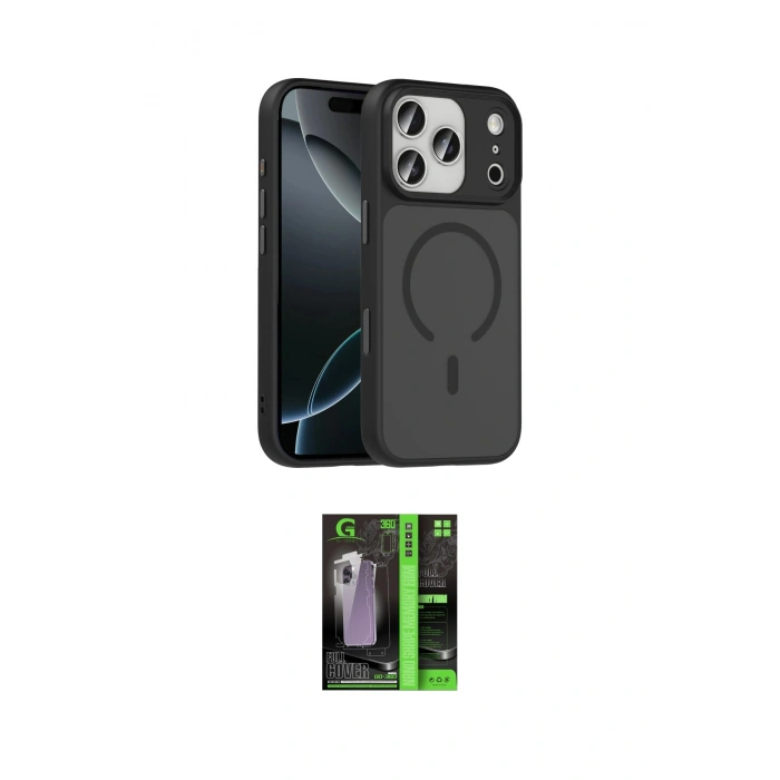 MARSİLYAN™- iPhone 17 Pro Kılıf Doruk Form Serisi - Şeffaf 360 Full Body Arka Koruyucu