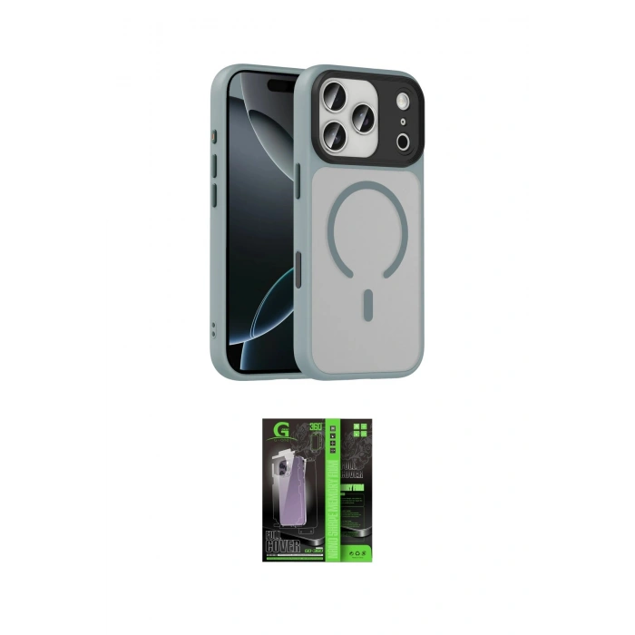 MARSİLYAN™- iPhone 17 Pro Kılıf Doruk Form Serisi - Şeffaf 360 Full Body Arka Koruyucu
