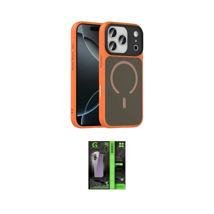 MARSİLYAN™- iPhone 17 Pro Kılıf Doruk Form Serisi - Şeffaf 360 Full Body Arka Koruyucu
