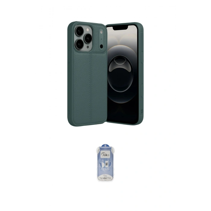 MARSİLYAN™- iPhone 17 Pro Kılıf Doruk Klasik Özel Seri - Siyah Joko Magic 5D Cam