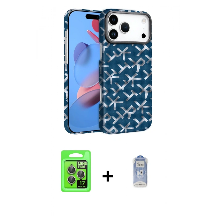 MARSİLYAN™- iPhone 17 Pro Kılıf Doruk Serisi - Siyah Joko Magic 5D Cam + Raze Metal Kamera Lens - GI
