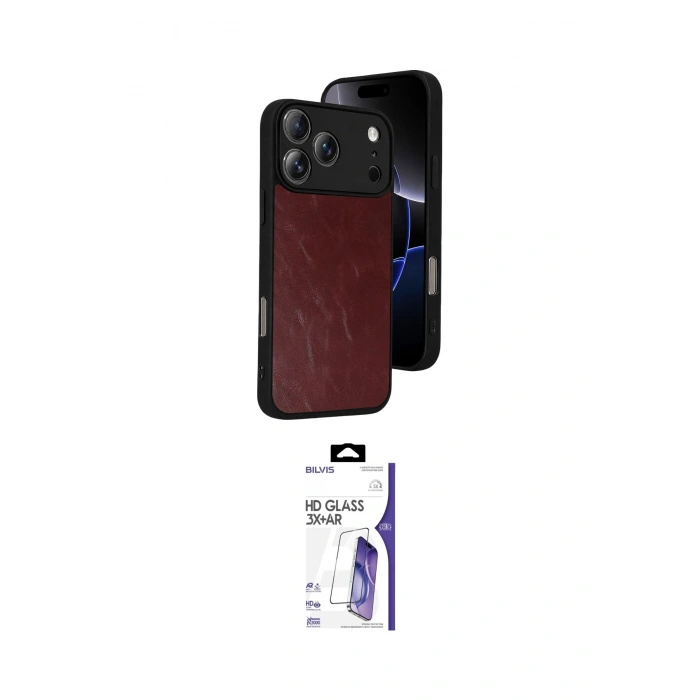 MARSİLYAN™- iPhone 17 Pro Kılıf Kıvılcım Işık Serisi - Siyah Bilvis 3X AR HD Cam Ekran Koruyucu
