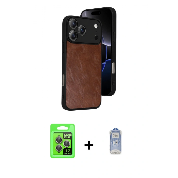 MARSİLYAN™- iPhone 17 Pro Kılıf Kıvılcım Işık Serisi - Siyah Joko Magic 5D Cam + Raze Metal Kamera Lens - GI
