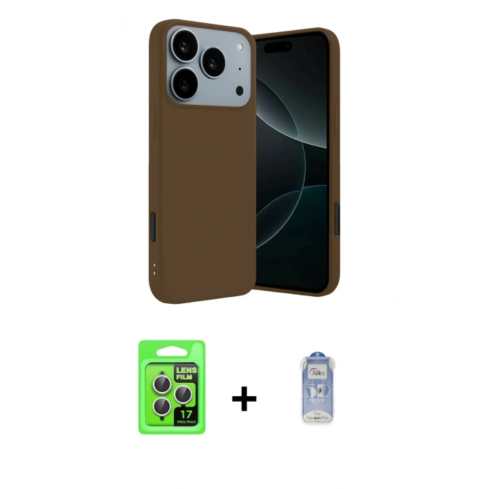 MARSİLYAN™- iPhone 17 Pro Kılıf Kozmos Yansıma Özel Seri - Siyah Joko Magic 5D Cam + Raze Metal Kamera Lens - GS