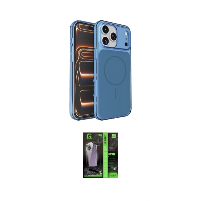 MARSİLYAN™- iPhone 17 Pro Kılıf Kutup Doku Serisi - Şeffaf 360 Full Body Arka Koruyucu