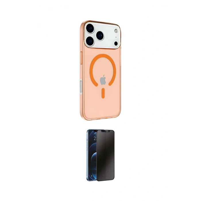MARSİLYAN™- iPhone 17 Pro Kılıf Kutup Klasik Serisi - Siyah 3D Antistatik Hayalet Cam Ekran Koruyucu