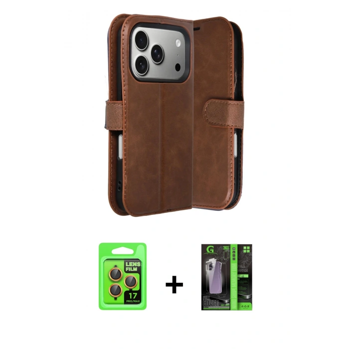 MARSİLYAN™- iPhone 17 Pro Kılıf Siluet Işık Serisi - Şeffaf 360 Full Body Arka Koruyucu + Raze Metal Kamera Lens - TU