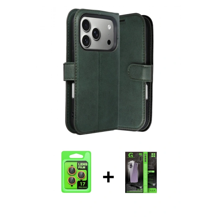 MARSİLYAN™- iPhone 17 Pro Kılıf Siluet Işık Serisi - Şeffaf 360 Full Body Arka Koruyucu + Raze Metal Kamera Lens - TU