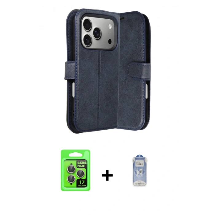 MARSİLYAN™- iPhone 17 Pro Kılıf Siluet Işık Serisi - Siyah Joko Magic 5D Cam + Raze Metal Kamera Lens - GI