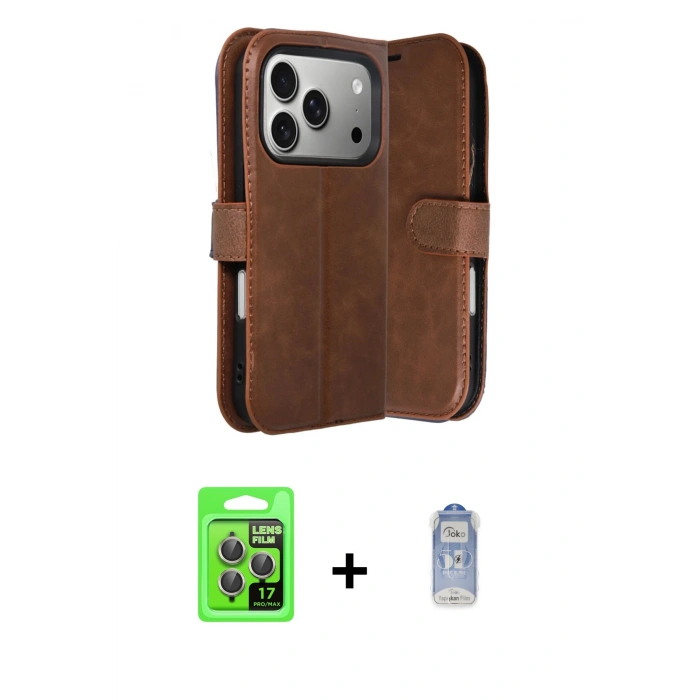 MARSİLYAN™- iPhone 17 Pro Kılıf Siluet Işık Serisi - Siyah Joko Magic 5D Cam + Raze Metal Kamera Lens - GI