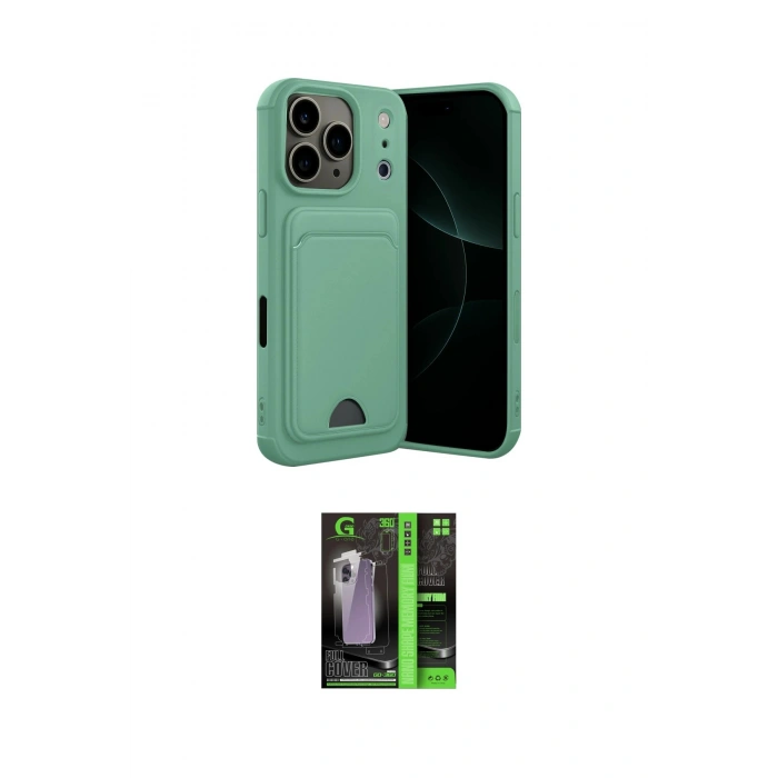 MARSİLYAN™- iPhone 17 Pro Kılıf Vadi Çizgi Prime - Siyah 360 Mat Full Body Arka Koruyucu