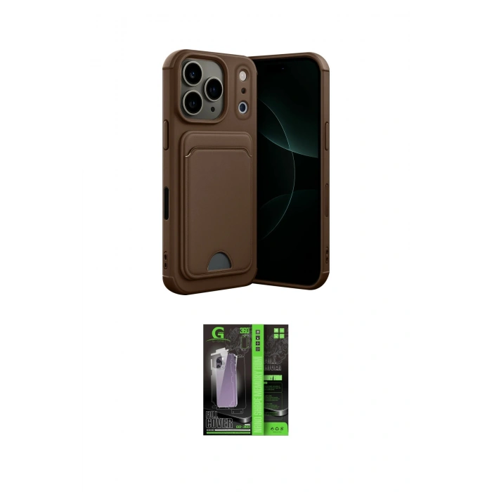 MARSİLYAN™- iPhone 17 Pro Kılıf Vadi Çizgi Prime - Siyah 360 Mat Full Body Arka Koruyucu