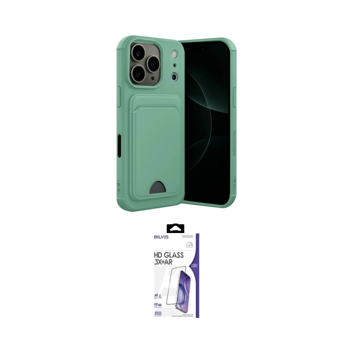 MARSİLYAN™- iPhone 17 Pro Kılıf Vadi Çizgi Prime - Siyah Bilvis 3X AR HD Cam Ekran Koruyucu