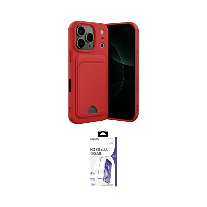 MARSİLYAN™- iPhone 17 Pro Kılıf Vadi Çizgi Prime - Siyah Bilvis 3X AR HD Cam Ekran Koruyucu
