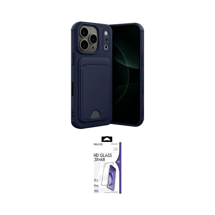 MARSİLYAN™- iPhone 17 Pro Kılıf Vadi Çizgi Prime - Siyah Bilvis 3X AR HD Cam Ekran Koruyucu