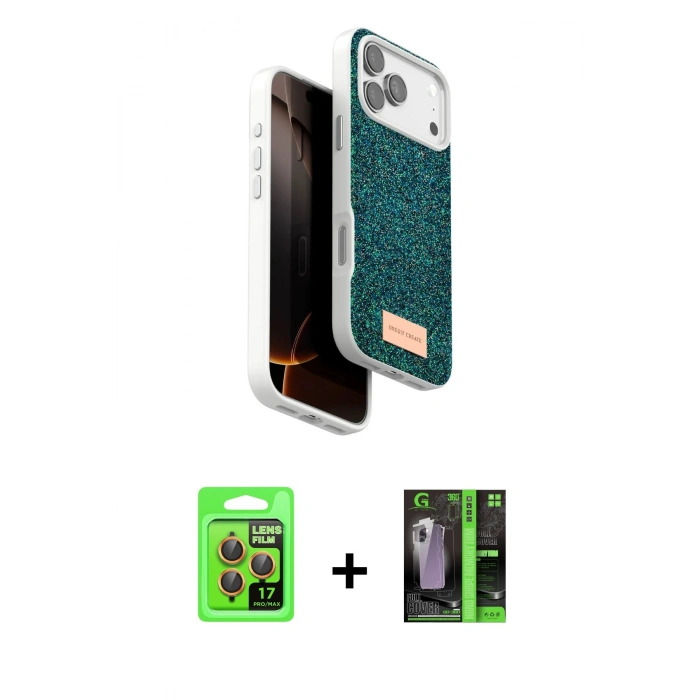 MARSİLYAN™- iPhone 17 Pro Kılıf Vadi Klasik Serisi - Şeffaf 360 Full Body Arka Koruyucu + Raze Metal Kamera Lens - TU
