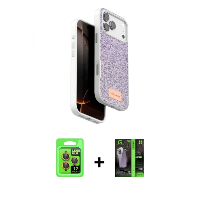 MARSİLYAN™- iPhone 17 Pro Kılıf Vadi Klasik Serisi - Şeffaf 360 Full Body Arka Koruyucu + Raze Metal Kamera Lens - TU