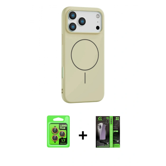 MARSİLYAN™- iPhone 17 Pro Kılıf Yankı Form Serisi - Şeffaf 360 Full Body Arka Koruyucu + Raze Metal Kamera Lens - TU