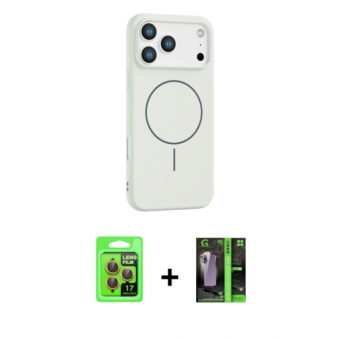 MARSİLYAN™- iPhone 17 Pro Kılıf Yankı Form Serisi - Şeffaf 360 Full Body Arka Koruyucu + Raze Metal Kamera Lens - TU