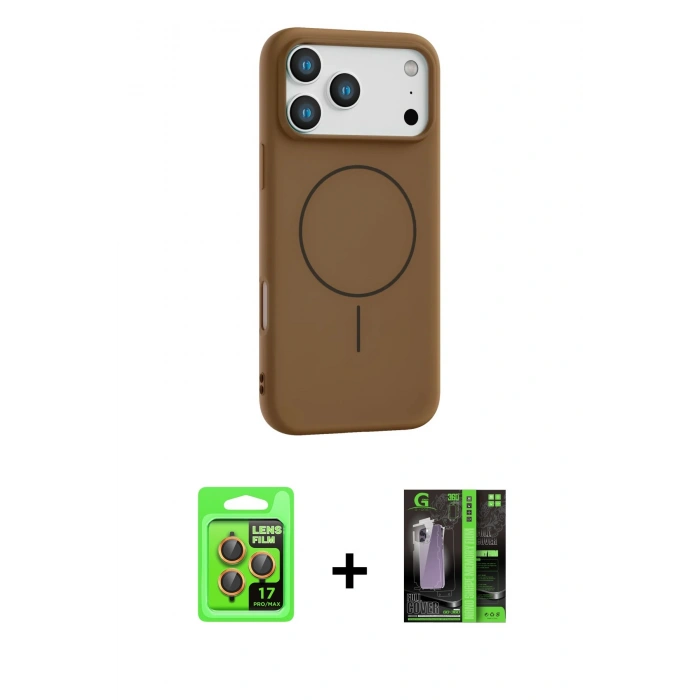 MARSİLYAN™- iPhone 17 Pro Kılıf Yankı Form Serisi - Şeffaf 360 Full Body Arka Koruyucu + Raze Metal Kamera Lens - TU